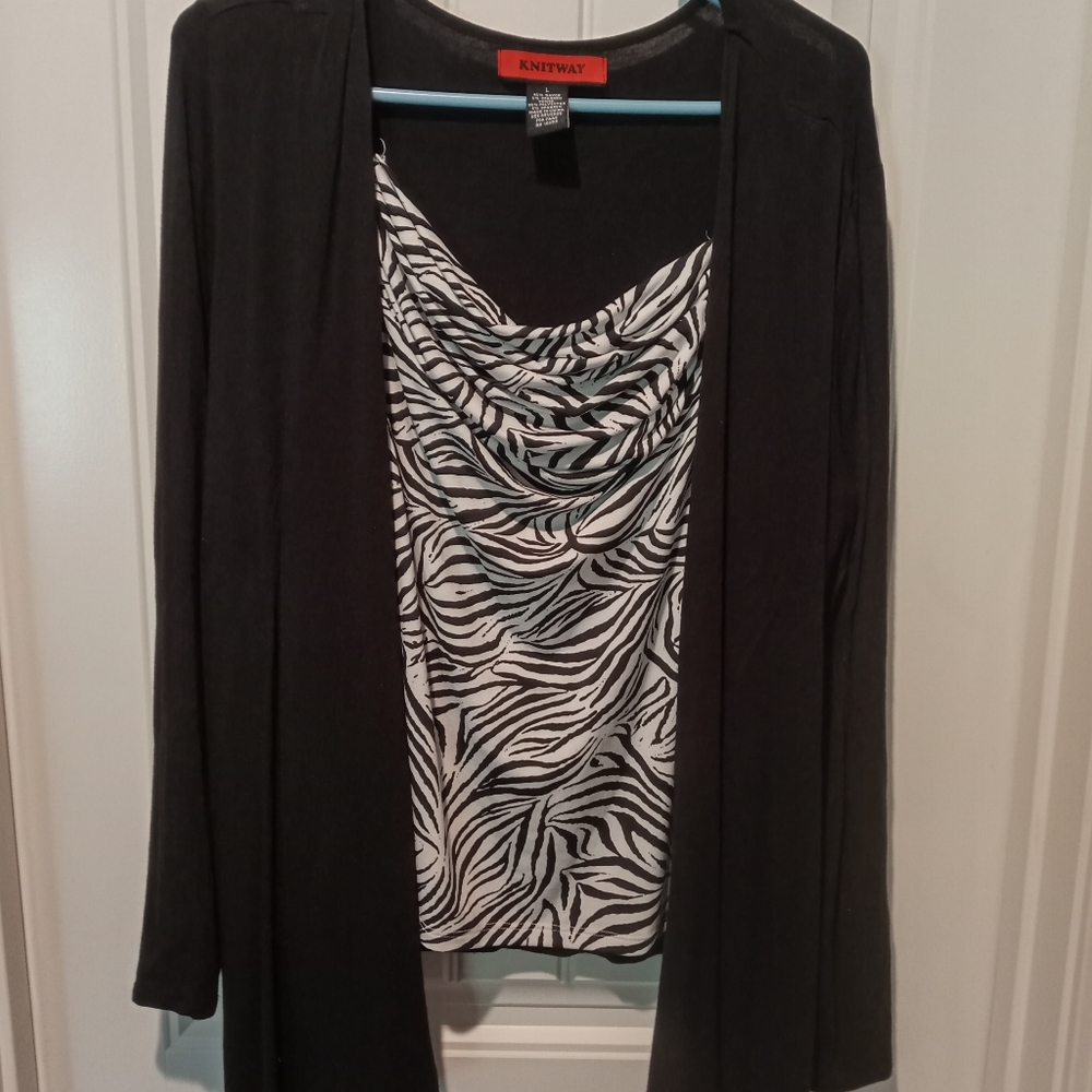 Knitway Blouse attached jacket